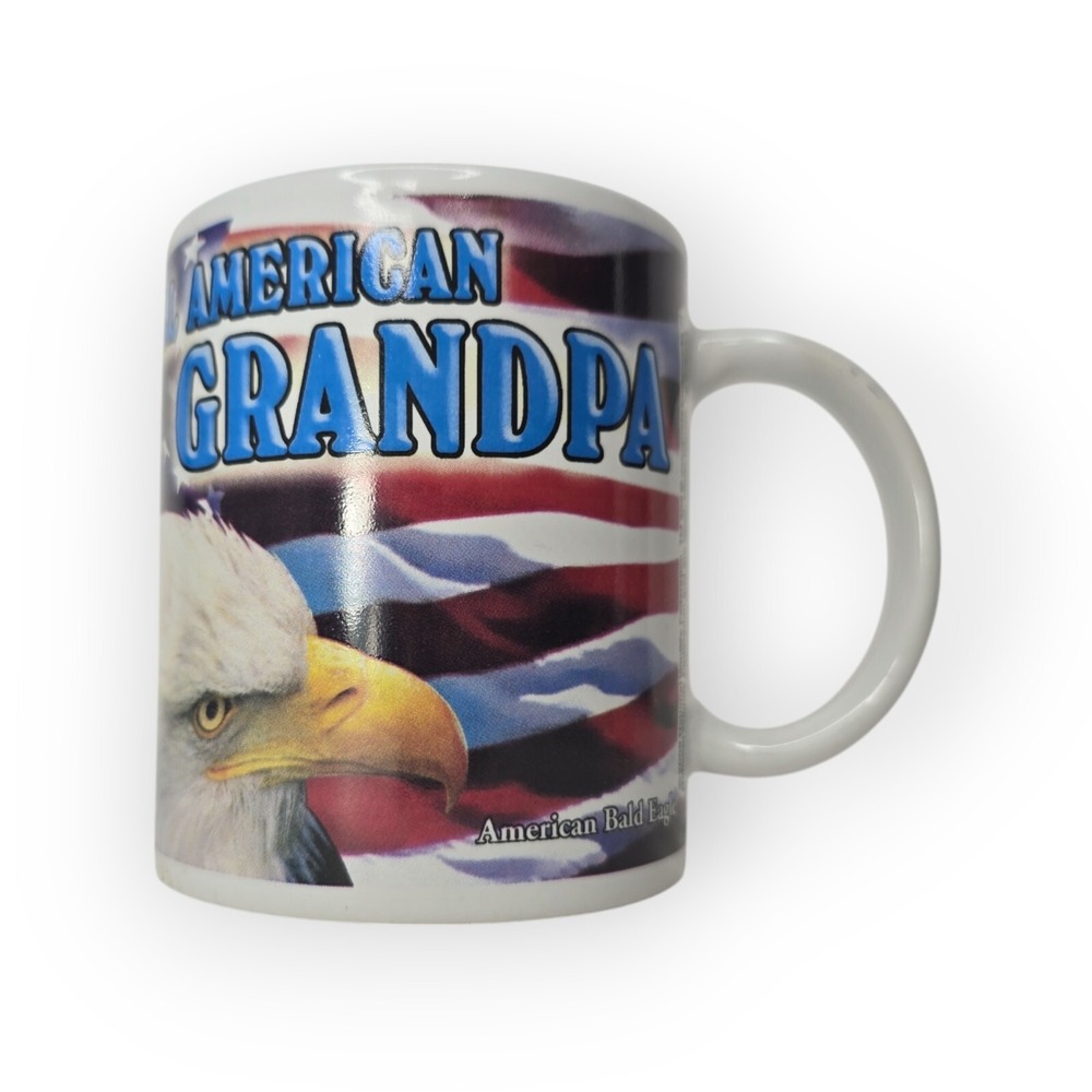 VTG NATIONAL WILDLIFE FEDERATION All American‎ Grandpa Bald Eagle Mug Patriotic
